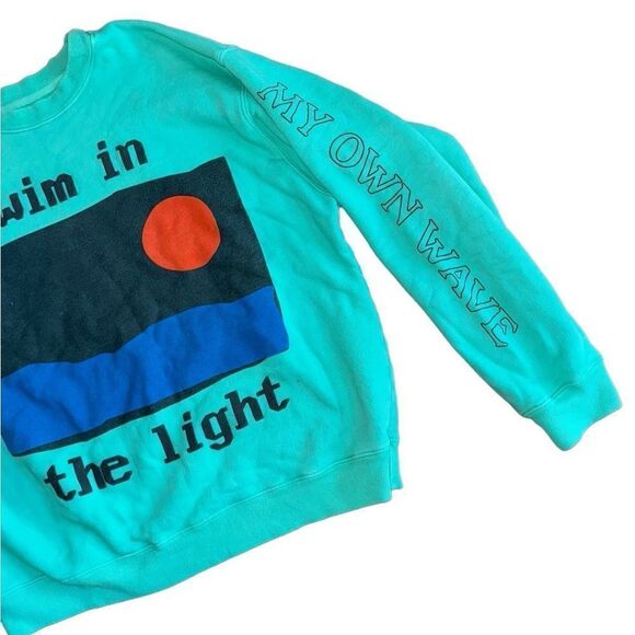 KID CUDI x CPFM Rolling Loud Swim In The Light Crewneck | Teal | Size Medium - Picture 5 of 9